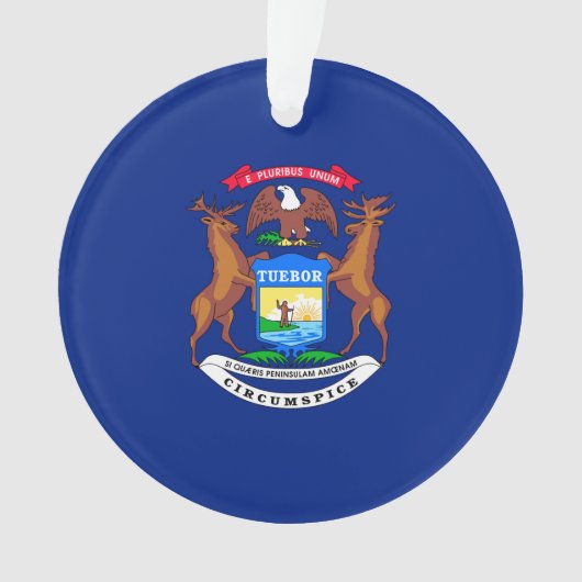 Michigan State Flag Design Ornament (Vorderseite)