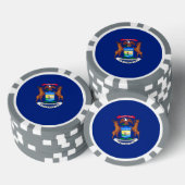 Michigan State Flag Design Pokerchips (Stapel)