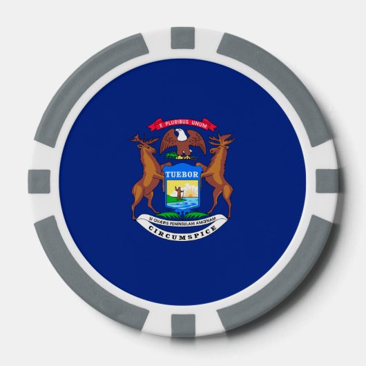 Michigan State Flag Design Pokerchips (Vorderseite)