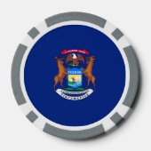 Michigan State Flag Design Pokerchips (Rückseite)