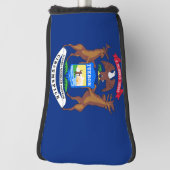 Michigan State Flag Golf Head Cover Headcover (Rotieren 90)