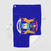 Michigan State Flag Golf Towel Golfhandtuch (Insitu)