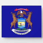 Michigan State Flag Plaque Fotoplatte (Vorderseite)