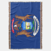 Michigan State Flag Print Patriotic Decke (Vorderseite Vertikal)
