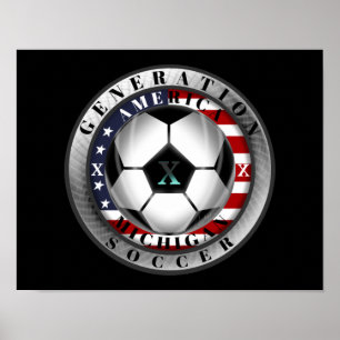 Michigan State Generation X Amerikanischer Fußball Poster