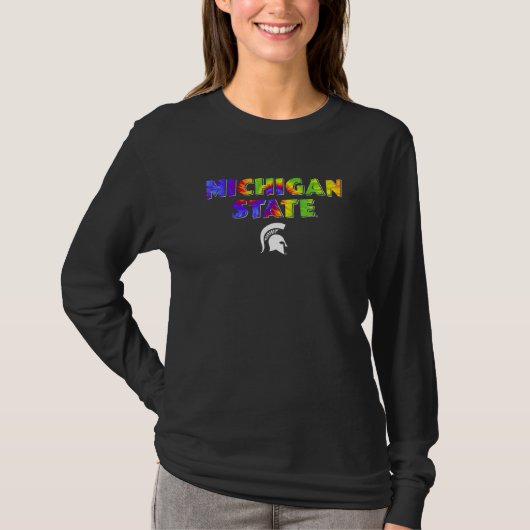 Michigan State MSU Spartans Pride Rainbow Tie Dye T-Shirt (Vorderseite)