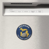 Michigan State Pride Wolverine-Emblem 🐾 Magnet (In Situ (Geschirrspüler))