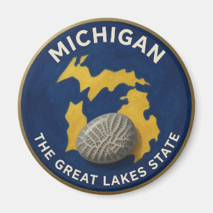 Michigan State Pride Wolverine-Emblem 🐾 Magnet