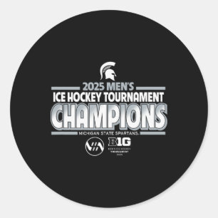 Michigan State Spartans Herren-Hockey Big Ten-Meis Runder Aufkleber