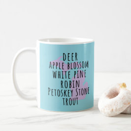 Michigan State Symbols Einfacher Text Kaffeebecher Kaffeetasse