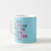 Michigan State Symbols Einfacher Text Kaffeebecher Kaffeetasse (Vorderseite Links)