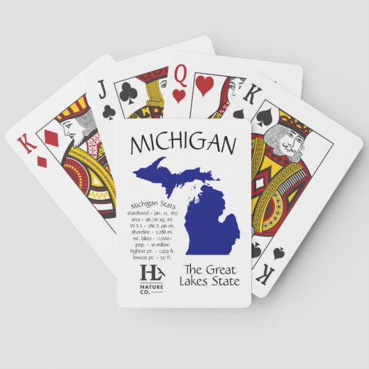 Michigan-Statistiken Spielkarten (Rückseite)