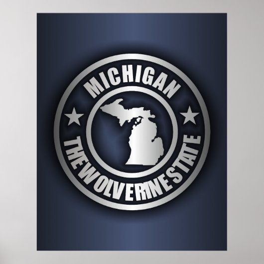 "Michigan Steel" Plakate & Prints (blau) (Vorne)