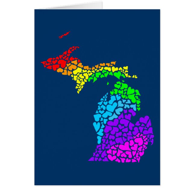 Michigan-Stolz: Regenbogenherzen (Vorne)