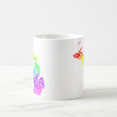 Michigan Stolz : Regenbogenherzen Kaffeetasse (Mittel)