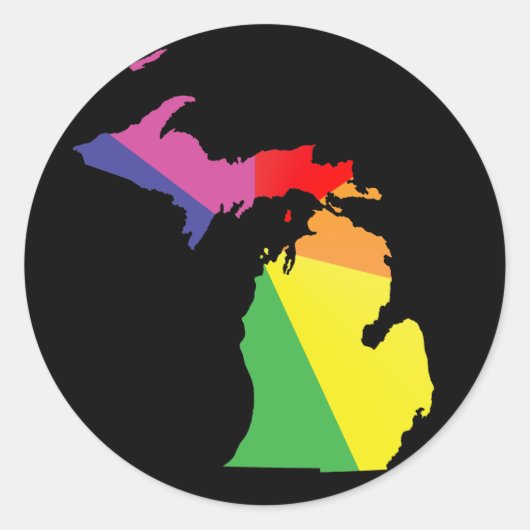 michigan stolz. runder aufkleber (Vorderseite)