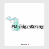 Michigan Strong Michigan Silhouette Aufkleber (Blatt)