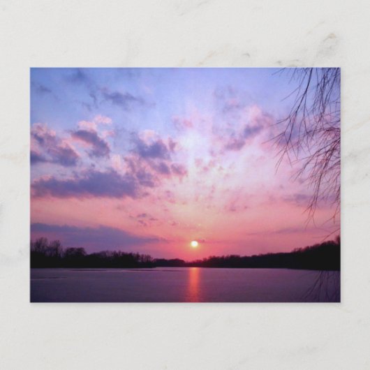 Michigan Sunset 1 Postkarte (Vorderseite)