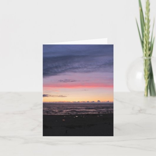 Michigan Sunset Blank Faltcard Lake Dankeskarte (Vorderseite)