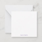 Michigan Sunset Flat Note Card Mitteilungskarte (Rückseite)