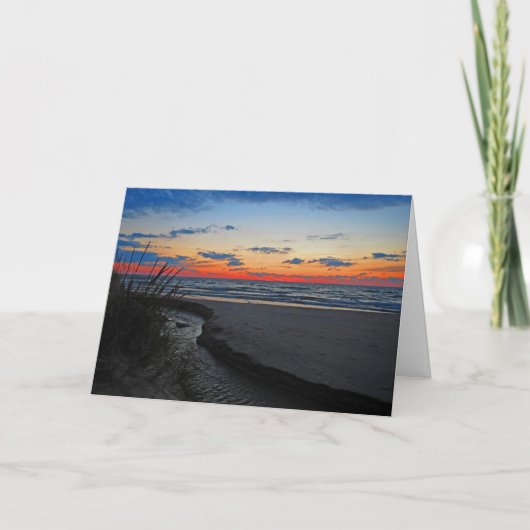 Michigan Sunset Karte (Vorderseite)