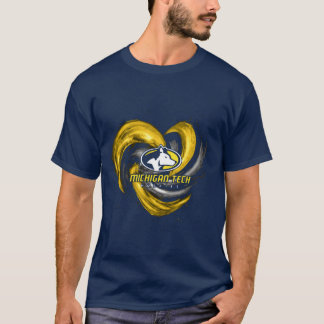 Michigan Tech Tiere Herz Husky Vintage T-Shirt