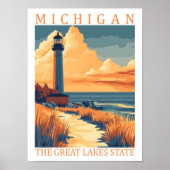 Michigan the Great Lakes Staat USA Travel Place Poster (Vorne)