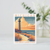 Michigan the Great Lakes Staat USA Travel Place Postkarte (Stehend Vorderseite)