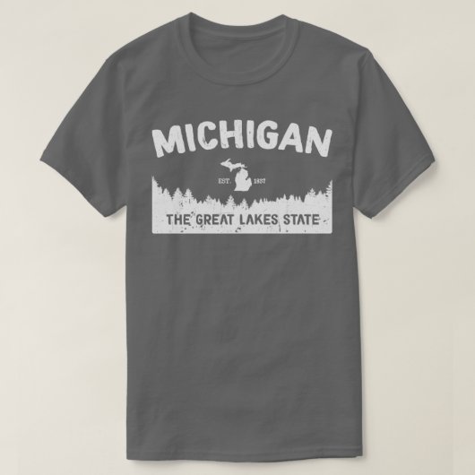 Michigan The Great Seen Staat T-Shirt (Design vorne)