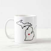 Michigan to Tennessee - Heart2Heart Coffee Mug Kaffeetasse (Links)