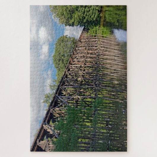 Michigan Train Trestle Over River Puzzle (Vertikal)