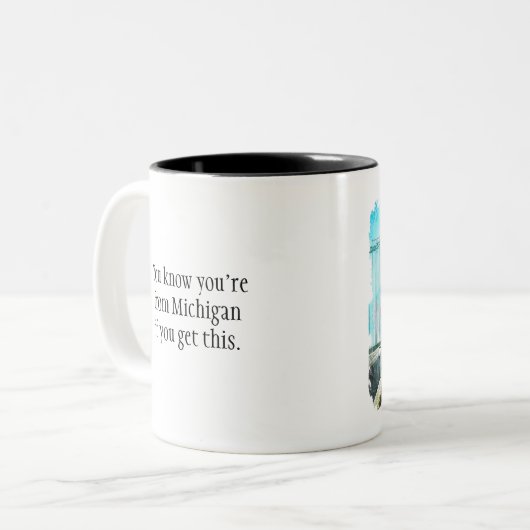 Michigan Trollan Zweifarbige Tasse (Vorderseite Links)
