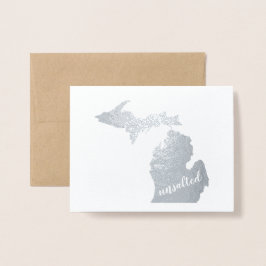 Michigan Typografie Michigan Staat Karte ungesalze