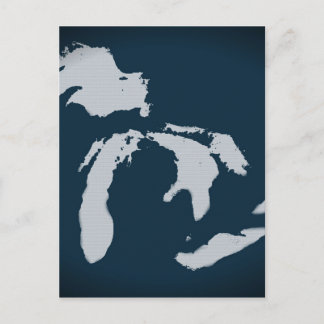 Michigan und die Great Lakes Postkarte