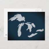 Michigan und die Großen Seen Postkarte (Vorne/Hinten)