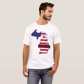 Michigan und Flagge T-Shirt (Vorne ganz)