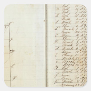 Michigan- und Indiana-Übersicht 3 Quadratischer Aufkleber