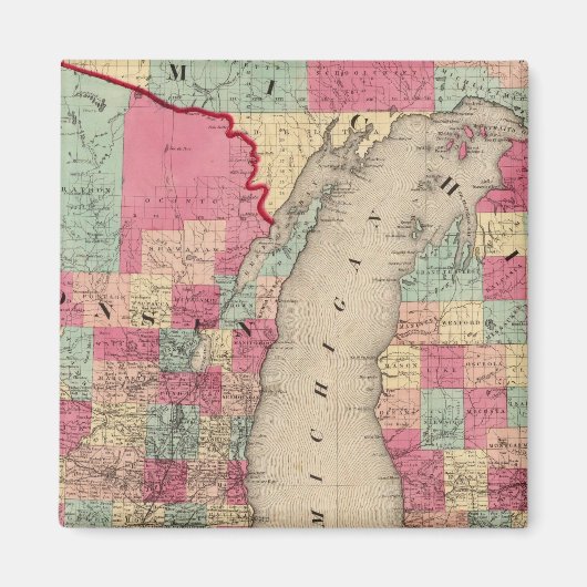 Michigan und Wisconsin Magnet (Vorne)