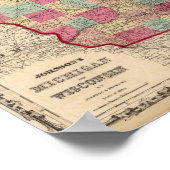 Michigan und Wisconsin Poster (Ecke)