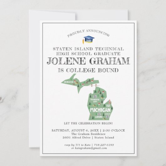 Michigan | Uni Bound Graduation Party (Vorderseite)