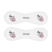 Michigan United Staaten Retro Staat Map Vintag USA Baseball (Paneele)