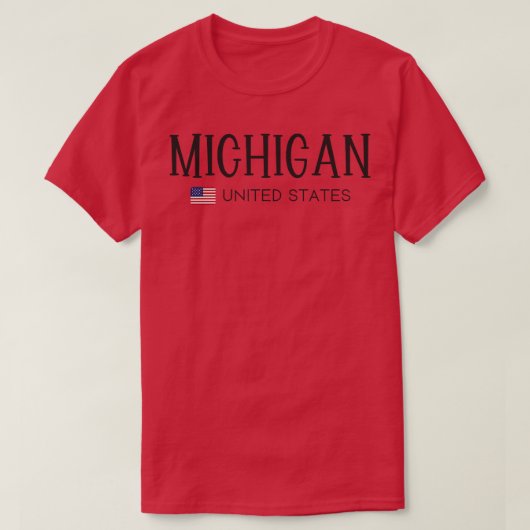 Michigan United Staaten T-Shirt (Design vorne)
