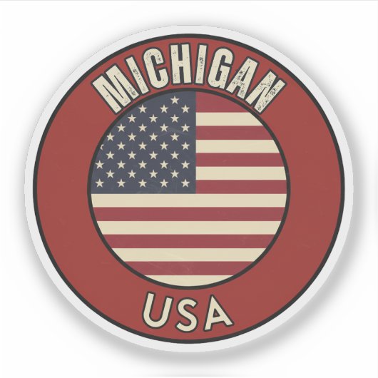Michigan United States of America Aufkleber (Vorderseite)