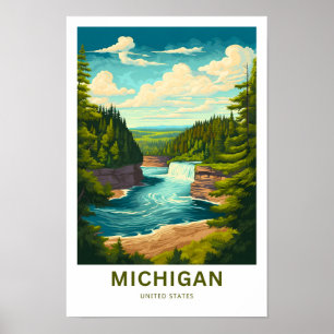 Michigan United States Travel Print Poster