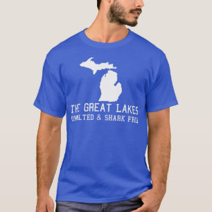 MIchigan Unsalted Shark Free Geschenke T-Shirt