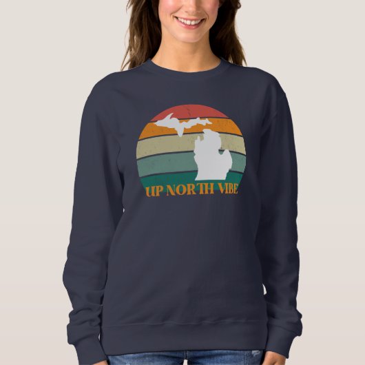 Michigan Up North VIBE - Navy Blue Sweatshirt (Vorderseite)