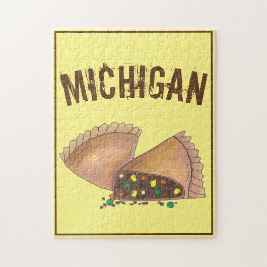 Michigan Upper Peninsula Pasties Pasty Meat Pie Puzzle (Vertikal)