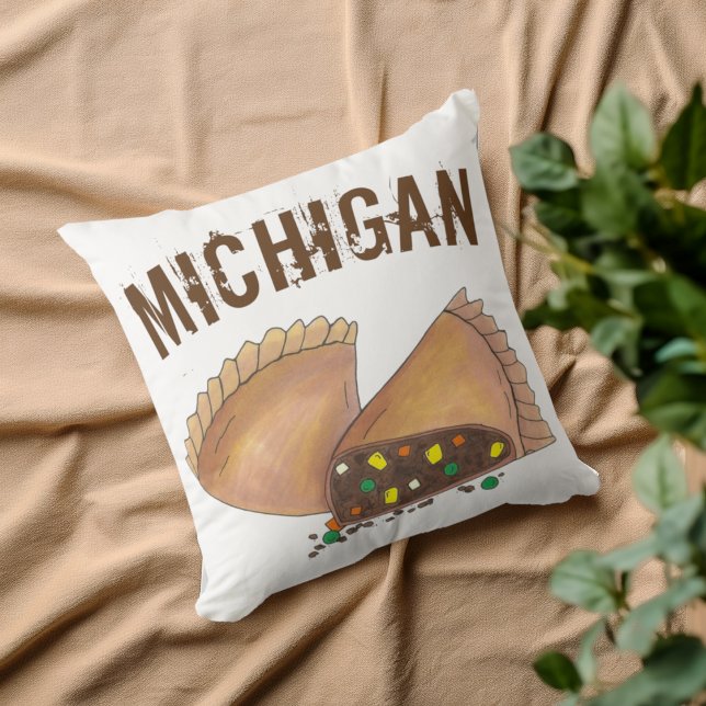 Michigan Upper Peninsula Pasty Meat Pie Feinschmec Kissen (Michigan Pasty Pillow)