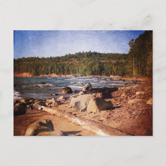 Michigan Upper Peninsula Shoreline Postkarte (Vorderseite)
