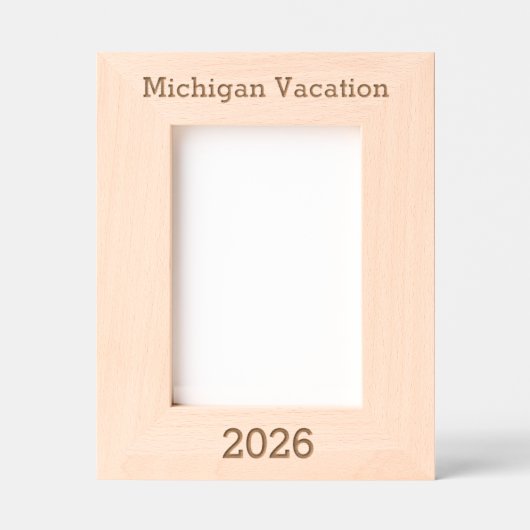 Michigan-Urlaub - lasergerahmter Rahmen (Vorderseite)